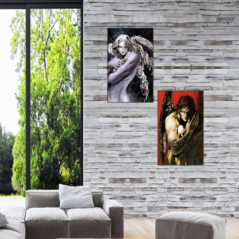 Anime Game Castlevania Poster 2022 New Home Decor Leon Belmont Vampire Dracula Alucard Paper Wall Posters House Room Decoration