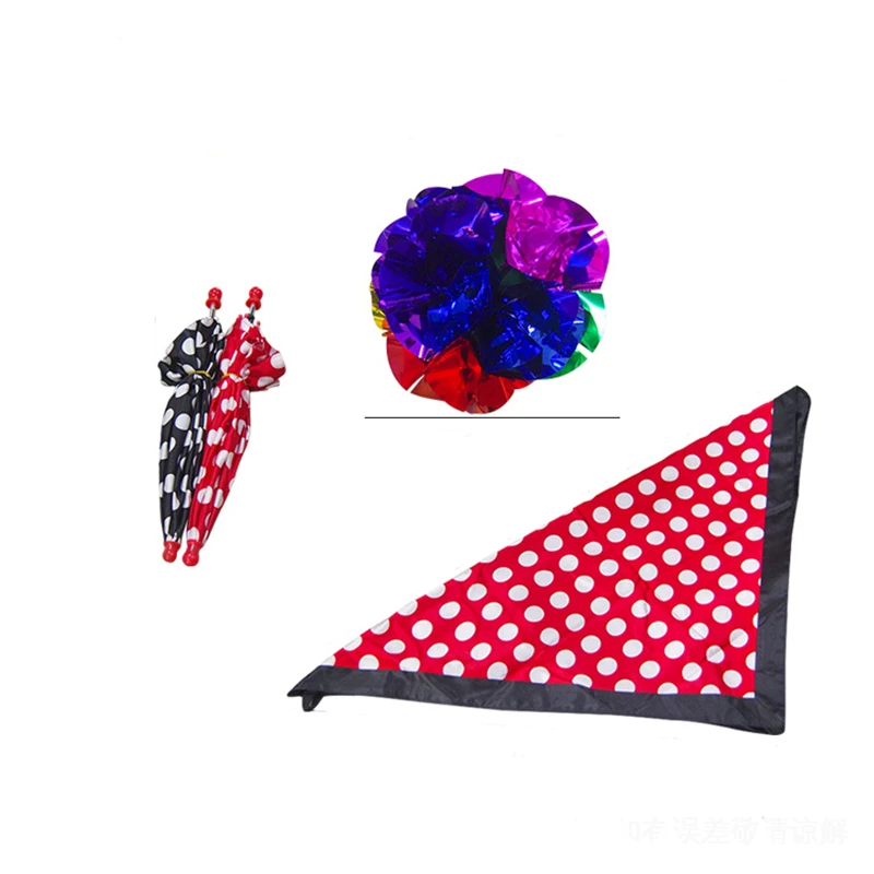 Polka Dot Silk & Umbrella Sets Magic Tricks Magician Stage Illusion Gimmick Mentalism Scarve Appear Umbrella Flower Ball Magia