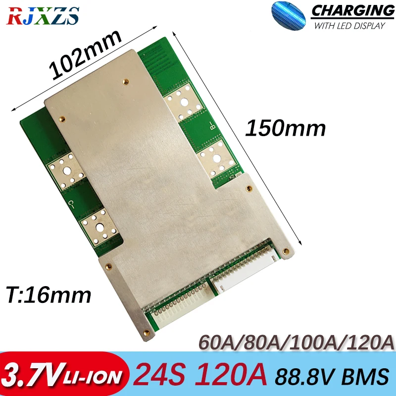 

BMS 24S 120/ 100A/80A New Li-ion 88.8V Large High Current Lithium Ion PCM for Electric Vehicles