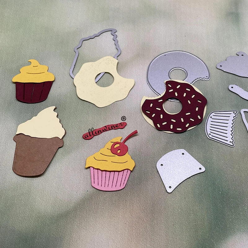 Donut Cake Series Metal Cutting Dies for DIY Scrapbooking Album Paper Cards Decorative Crafts Embossing Die Cuts