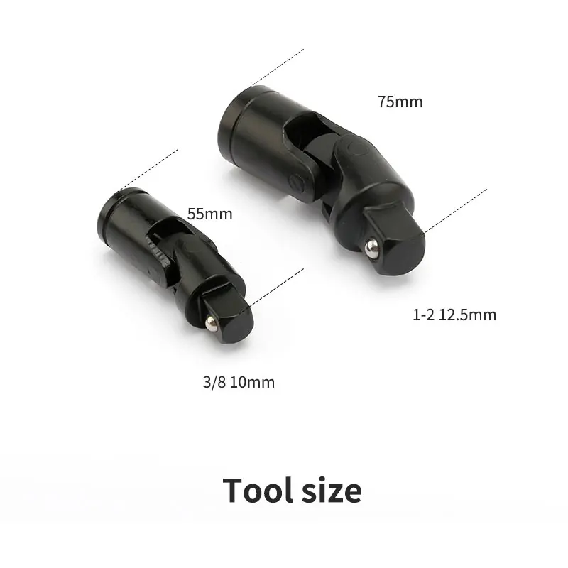 Socket Universal Joint Adapter Auto Flexible Car Angle Extension Convertor Ratchet Wrench Sockets Kit 3/8\