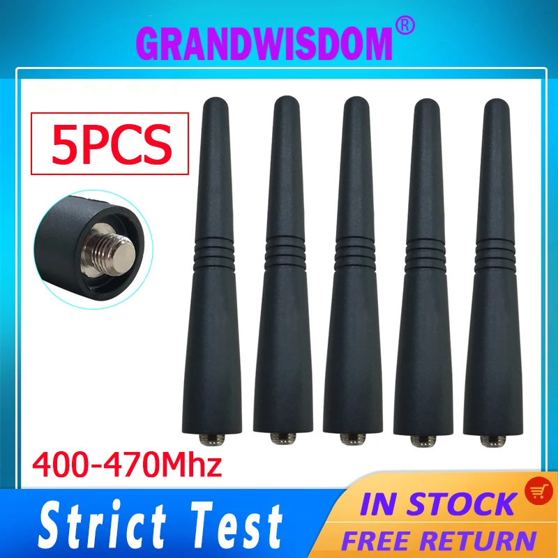 GWS 5PCS UHF 400-470MHz  Walkie Talkie Antenna  Stubby Compatible car building PMAE4002 PMAE4003 PPR860 EX500 Ham Radio