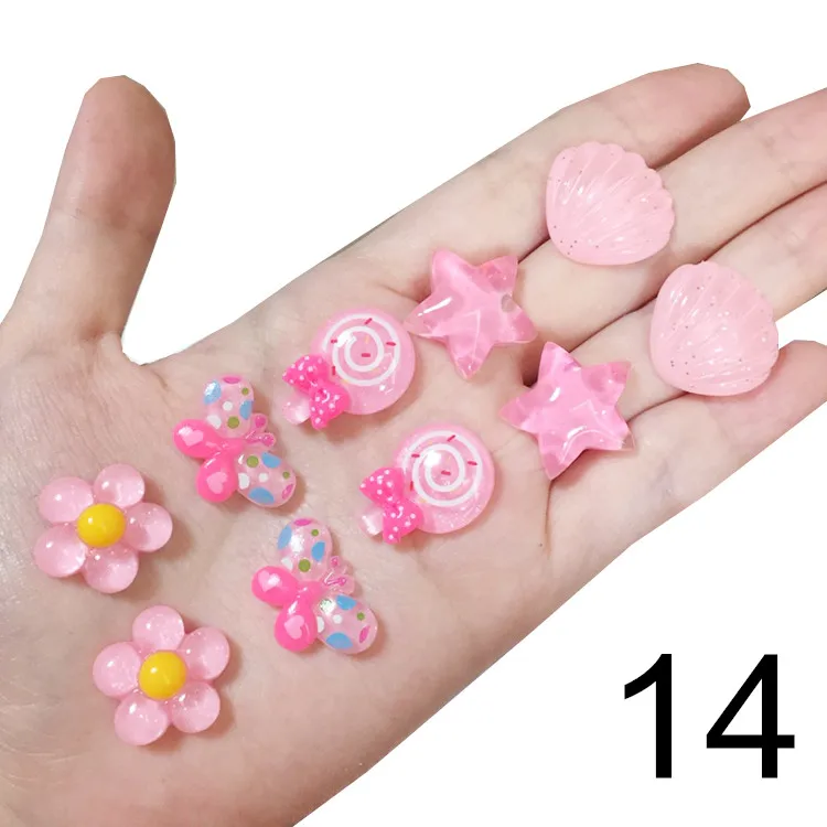Children's Pink Butterfly Shell Clip-on Earrings, 5 Pairs