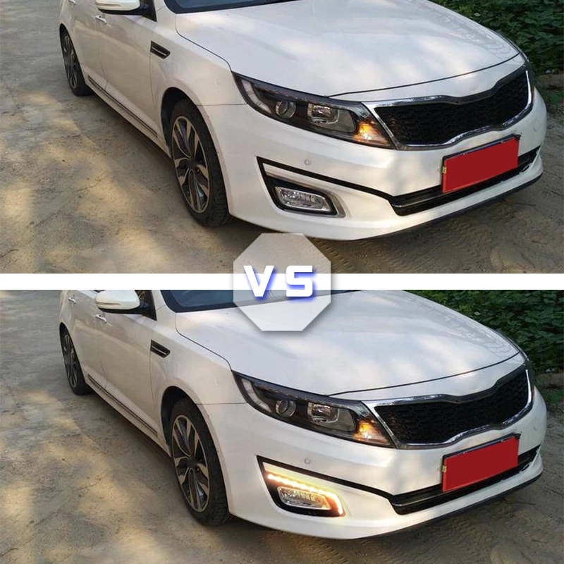 1Pair DRL For KIA Optima K5 2011 2012 2013 2014 Daytime Running Lights Fog head Lamp cover car styling