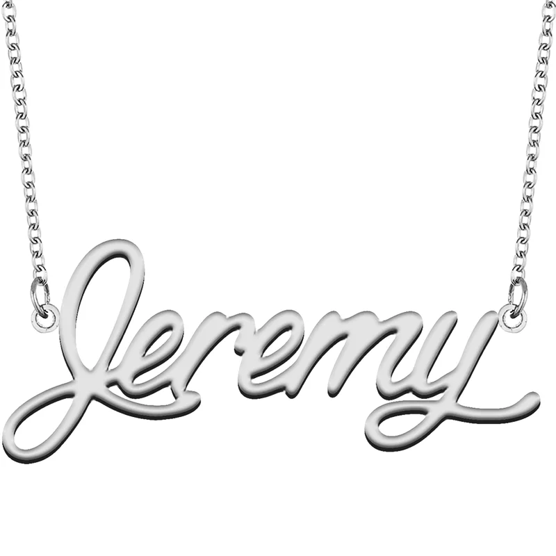 Jeremy Custom Name Necklace Customized Pendant Choker Personalized Jewelry Gift for Women Girls Friend Christmas Present