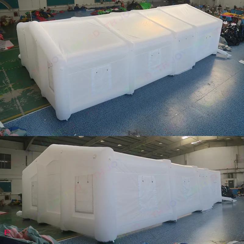 대형 인플레이터블 텐트 화이트 웨딩 파티 텐트 옥스포드 내구성 강한 대형 인플레이터블 마키 텐트 LED 조명 포함