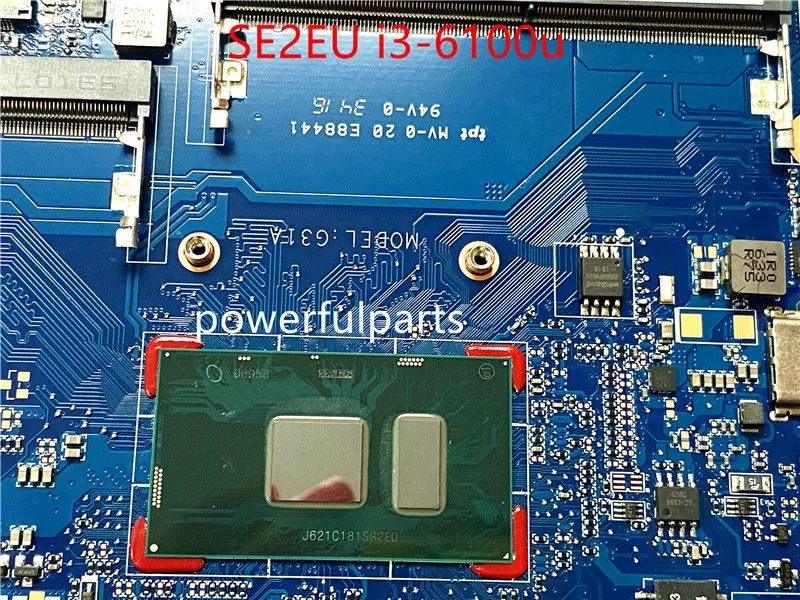 Working Good Laptop Motherboard For HP 14-AL DAG31AMB6D0 Mainboard With SR2EU i3-6100u Cpu On-Board