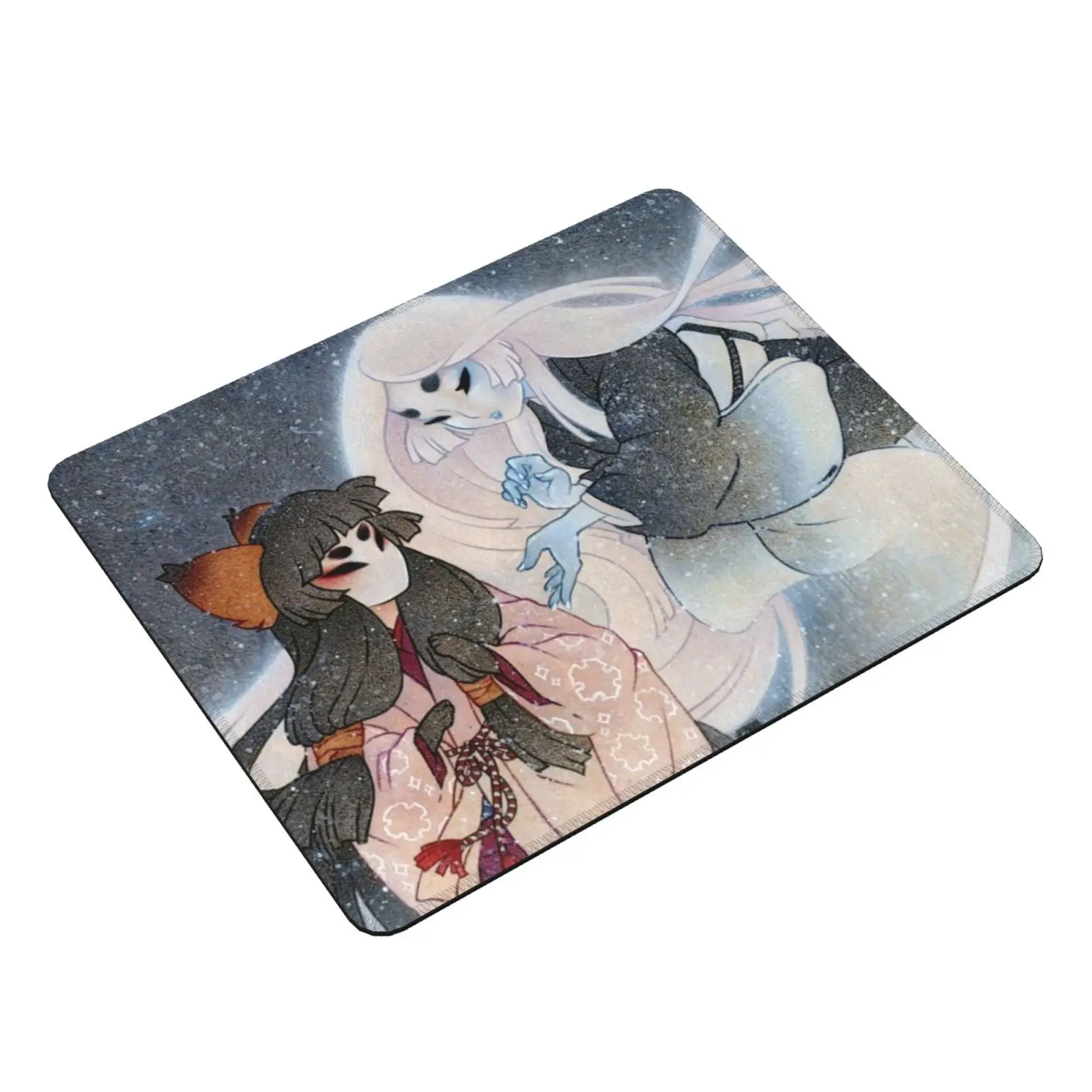 The Yuki Onna-Kitsune Yurei Yokai Mouse Pad DIY Print Yukionna Yuki Onna Kitsune Fox Yokai Yurei Snow