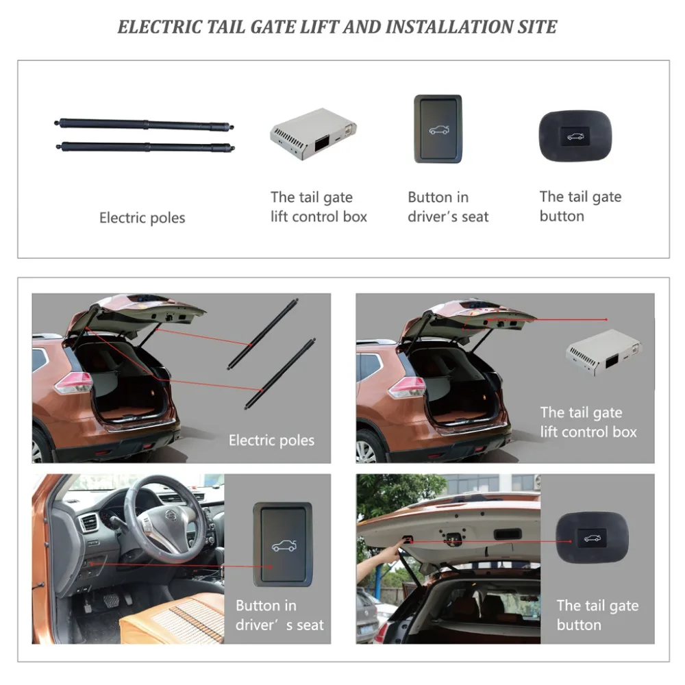 car Smart Electric Tail Gate Lift Easily for You to Control Trunk Suit to Audi Q3 Remote Control With electric suction