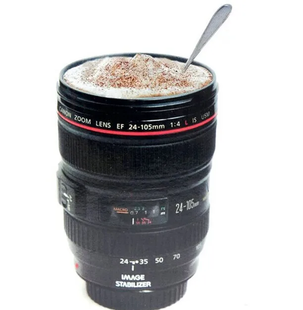 Di Trasporto Del Nuovo Caffè Lens Macchina Fotografica di Emulazione Boccale di Birra Boccale di Vino con Coperchio Nero Tazza di Plastica E Caniam Logo Tazze di Tazas Cafe