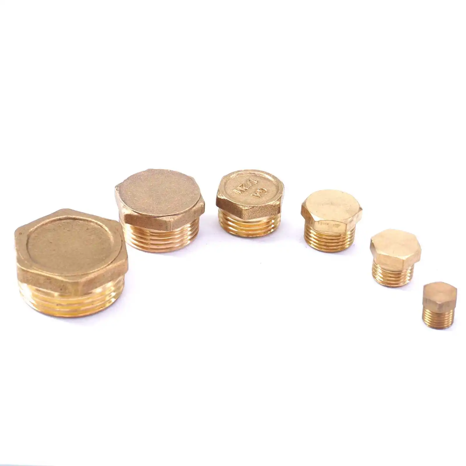 M14 M16 M18 M20 M22 Male Pitch 1.0/1.5  Brass Pipe Countersunk Plug Hex Head Socket End Cap Stopper Closure