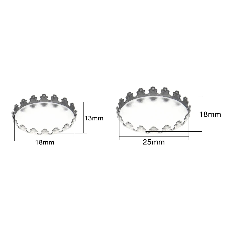20 sztuk/partia 13x1 8/18x25mm owalne ze stali nierdzewnej pokrywa piwa puste baza Cabochon Gems ustawianie Bezel taca DIY two... — zdjęcie 6