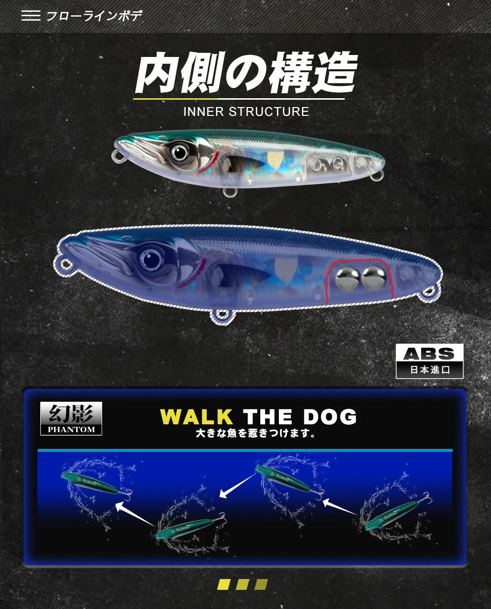 D1 Angeloberflächenköder 70 mm 6,5 g/140 mm 30 g künstlicher harter WTD Stickbait Walk The Dog für Bass Hechtköder 2022 Pecsa Tackle – Detail 6