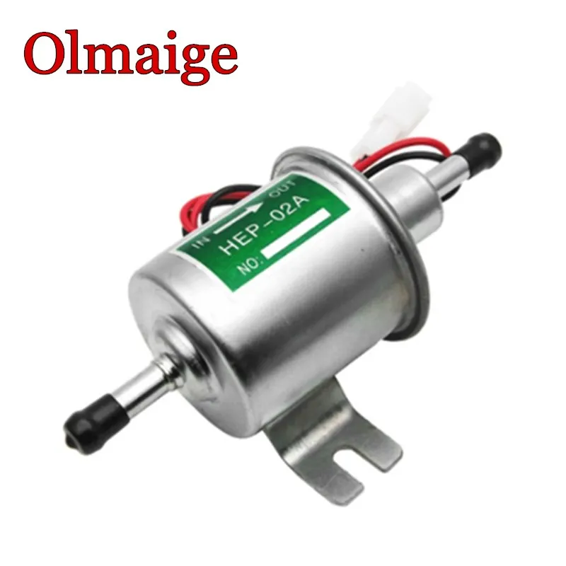 Universal diesel petrol 12v electric fuel pump HEP-02A 8mm pipe low pressure carburetor motorcycle ATV