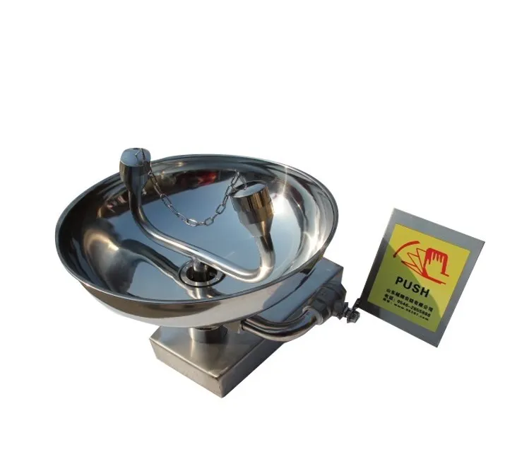 304 stainless steel emergency wall-mounted eyewash double mouth