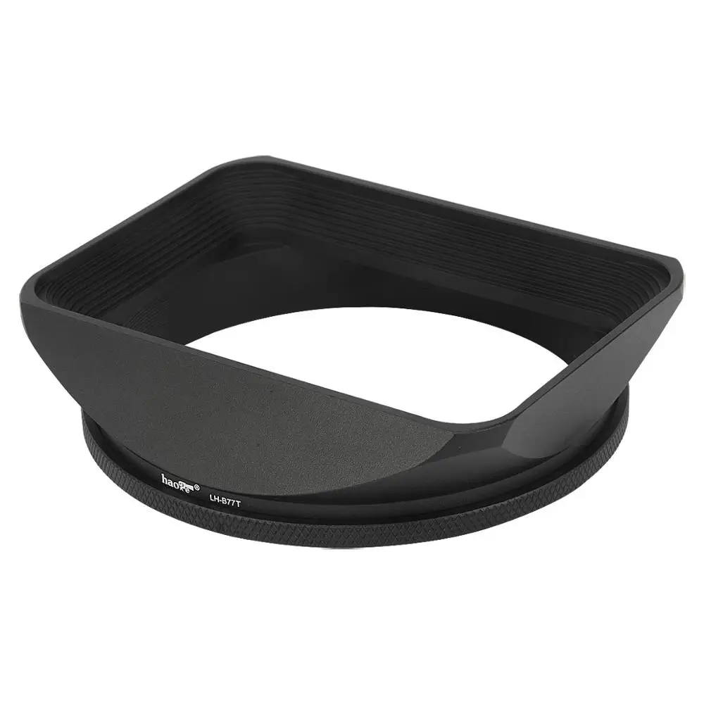 Haoge Praça Metal Lens Hood com tampa, 77mm, Canon, Nikon, Leica, Zeiss, Nikon, Nikon, Fuji, filtro de rosca