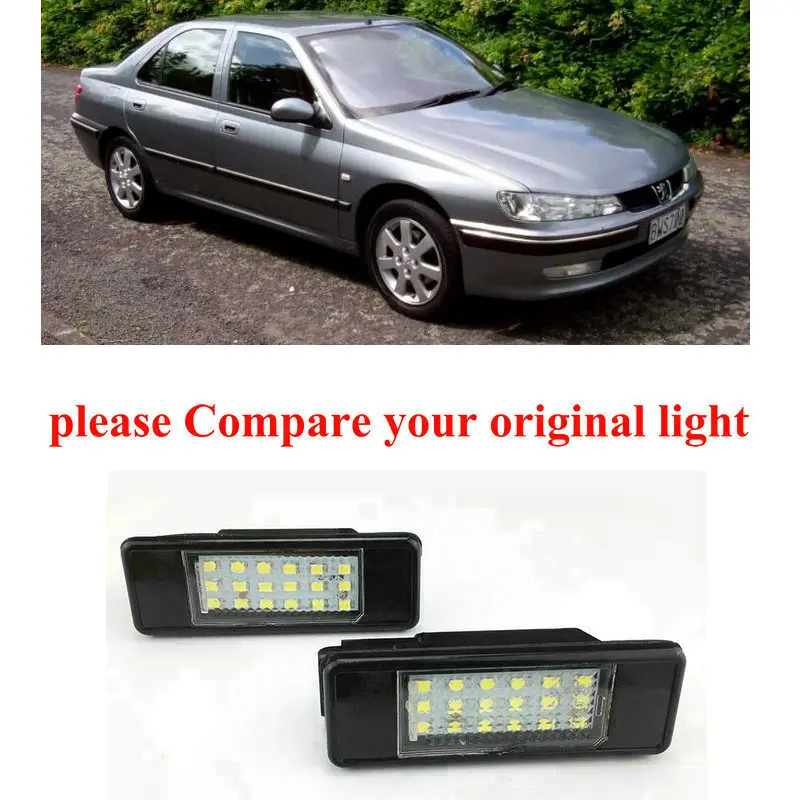 

Car Accessories Special Car License Plate Lamp For Peugeot 406 2d 4d 2000-2004 car products canbus error free