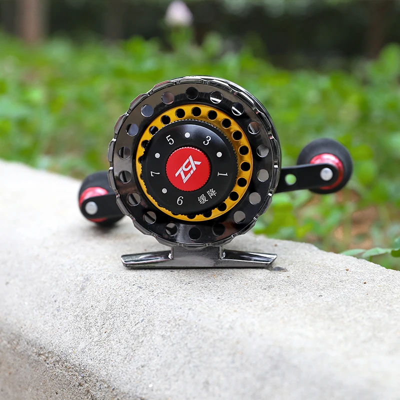 All Metal Fishing Reels Anti-slip Left / Right Hand Handle Front Raft Wheel Winter Ice Fishing Supplies
