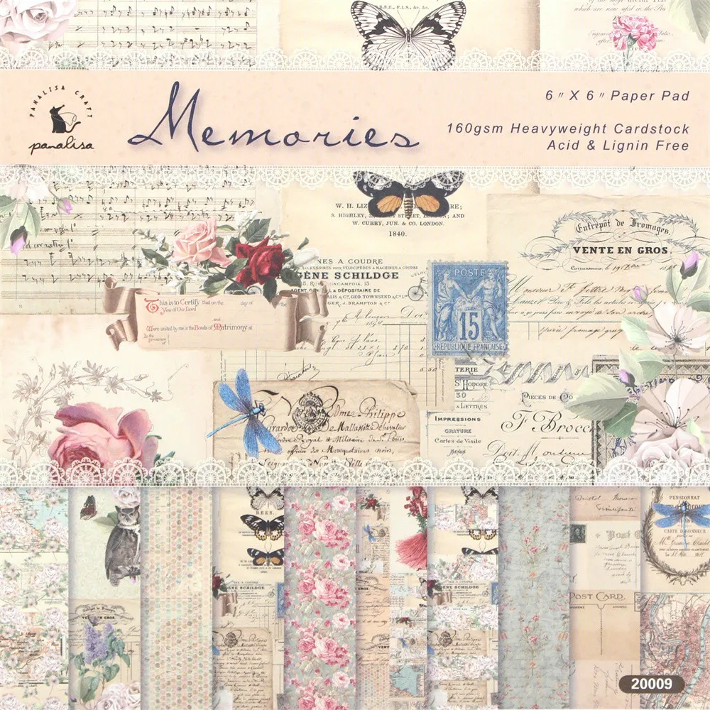 KSCRAFT 12 Sheets Memories Scrapbooking Pads Paper Origami Art Background Paper Card Making DIY Scrapbook Paper Craft