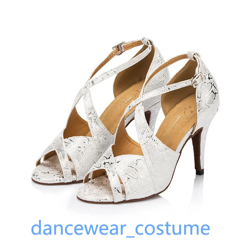 Nuove donne ragazze festa sala da ballo latino tango scarpe da ballo rumba jazz competizione pratica danza sandali con tacco scarpe con suola in morbida pelle scamosciata