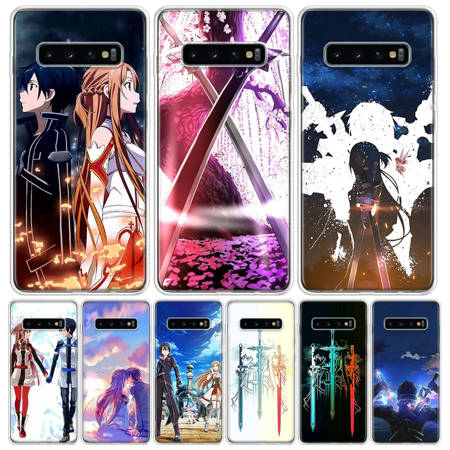 Sword Art Online kirito and asuna For Samsung Galaxy S24 S23 S21 S22 Ultra S10 Plus S20 FE Phone Case S10E S8 S9 + Housing Shell