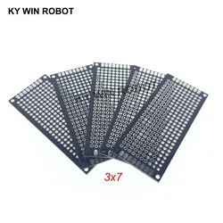 5 sztuk 3x7cm 30x70mm czarny dwustronnie prototypowa płytka drukowana uniwersalne, drukowane płytki drukowane dla Arduino