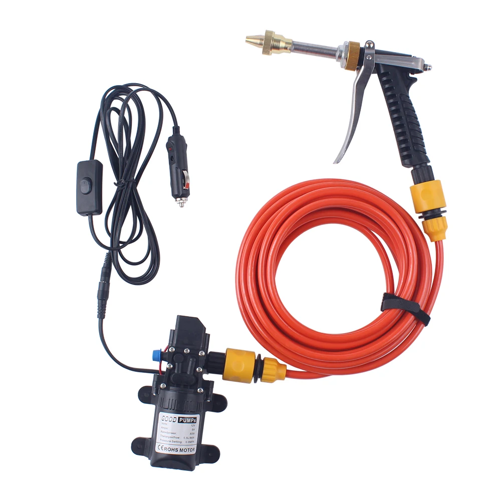 Pistola d'água de alta pressão para lavagem de carro, pistola de água multifuncional para lavagem de carro, lavagem de carro manual, spray de água 72w 12v