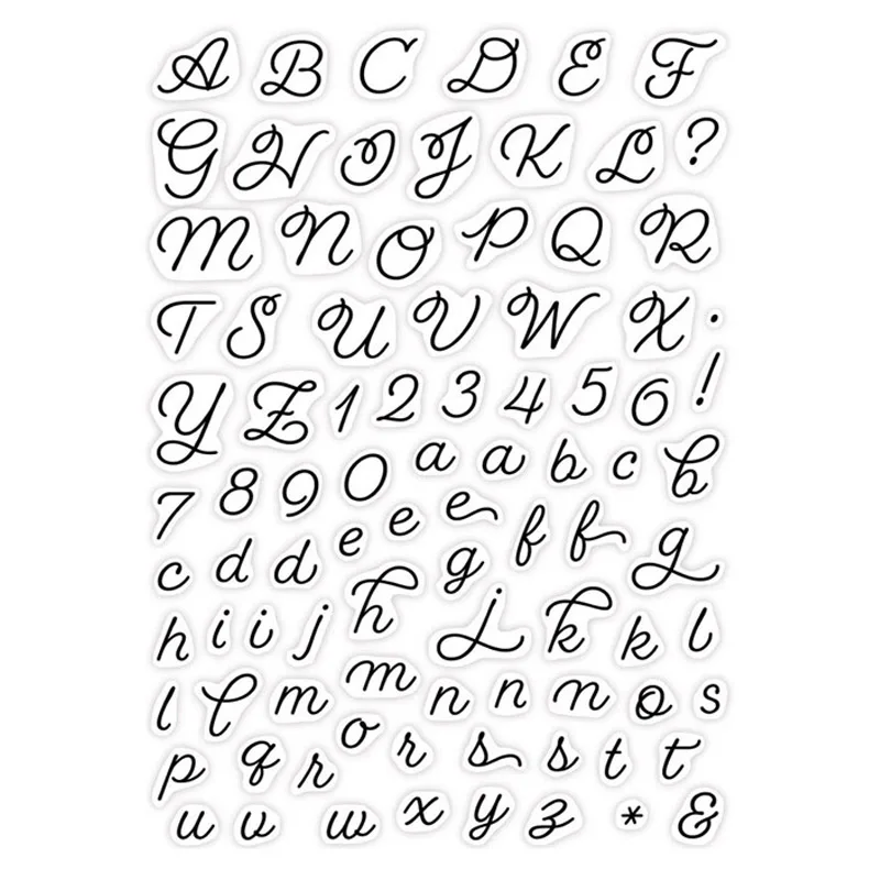 

Cute 26 Alphabets Punctuation Clear Stamp DIY Scrapbooking Card Photo Album Making Crafts Embossing Stencil New Stamps 2021