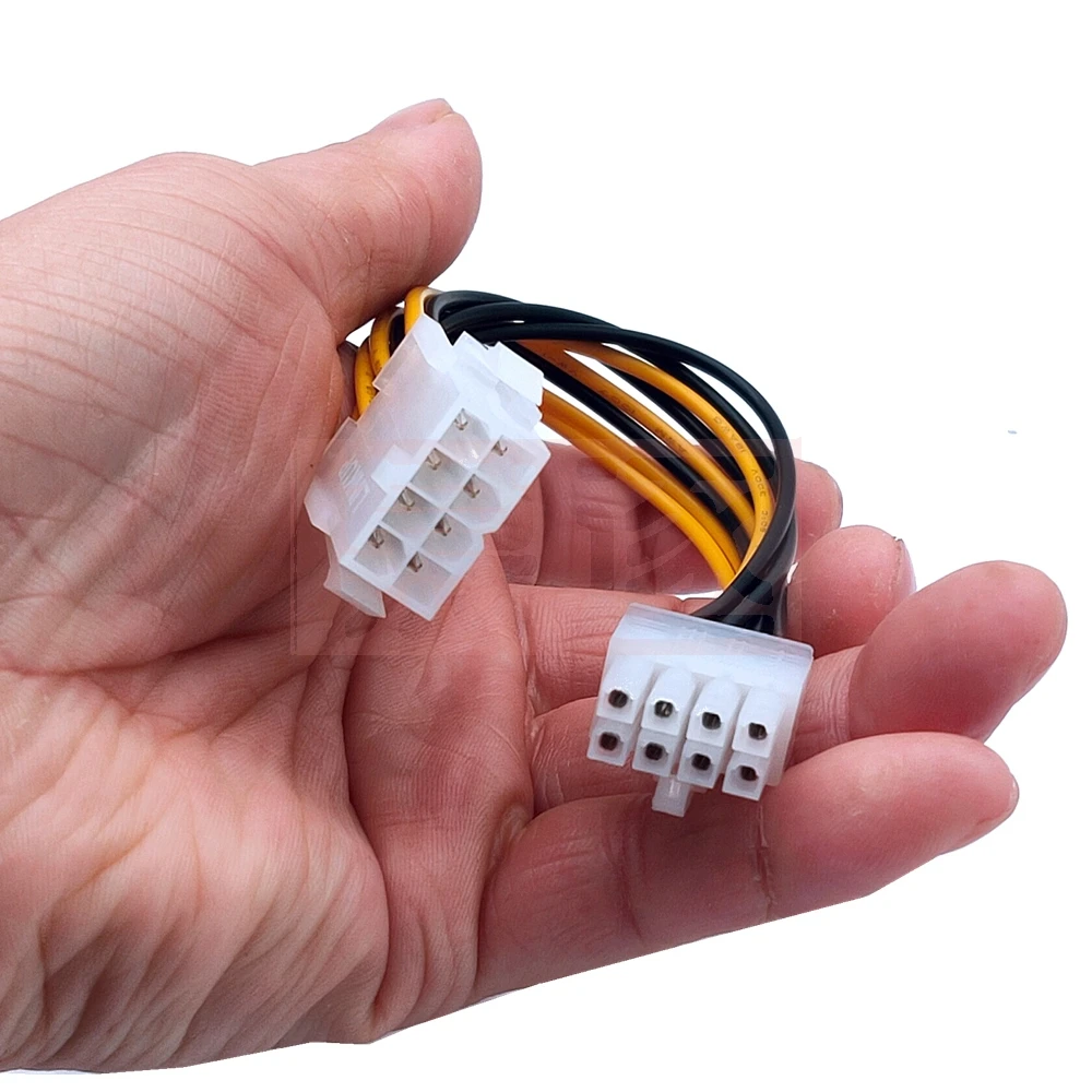 8 pin ATX 12V CPU EPS P4 Power Extension Cable 8pin 15cm Extend Cable Wire 18AWG Power Supply for Bitcoin Miner Mining Machine