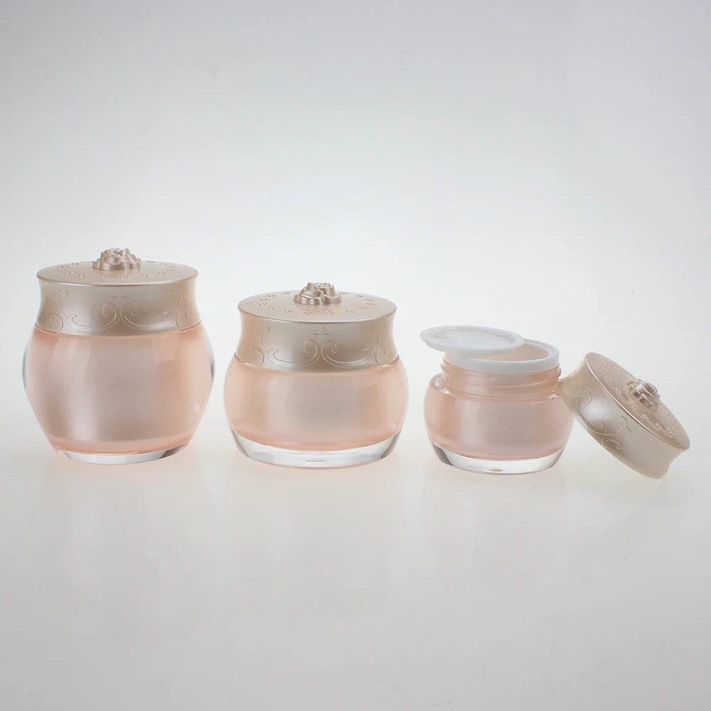 

Cosmetic Container Pink/White 50g Empty Body Crean Jar for Sale