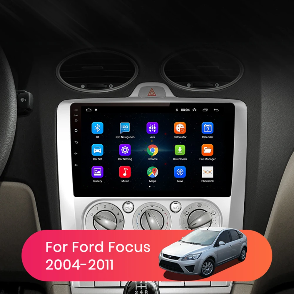 9 inch Android 10 Auto Car Radio For ford focus EXI MT 2 3 Mk2 2004 -2011 2 Din Multimedia Player Carplay autoradio Stereo GPS