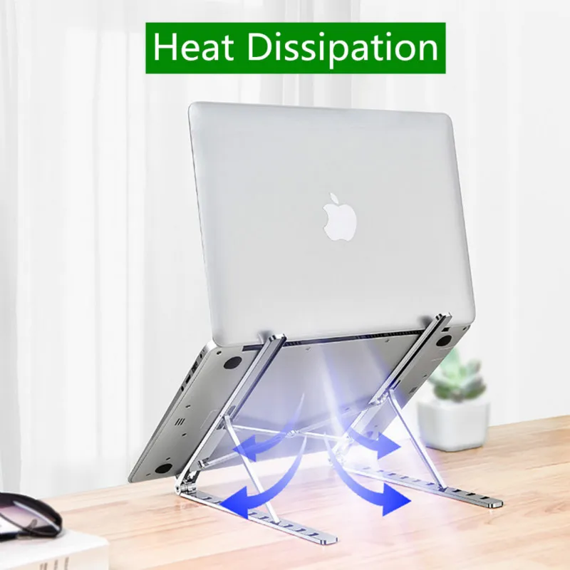 Laptop Stand Rack X Style Adjustable Foldable Aluminum Alloy Office Desktop Notebook Holder Desk For 7-15 Inch Macbook Pro Air