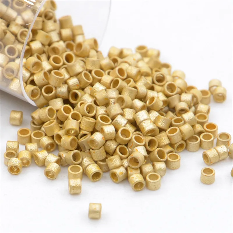 1,6 mm Imitation Delica Glasperlen 10 g/Rohr 2000 Stück mattierte matte Farbe Rocaillesperle für handgefertigten Schmuck DIY Bekleidungszubehör – Detail 2