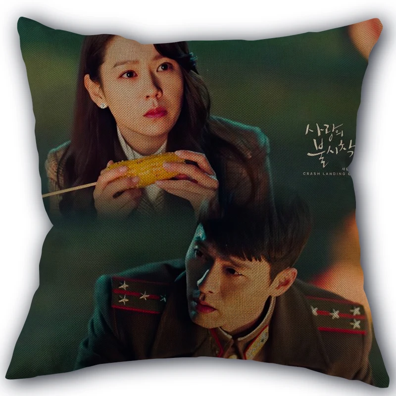 Hyun Bin Crash Landing On You Pillowcase New Cotton Linen Fabric Square Zipper Pillowcase 45X45 Wedding Decorative Pillow cover