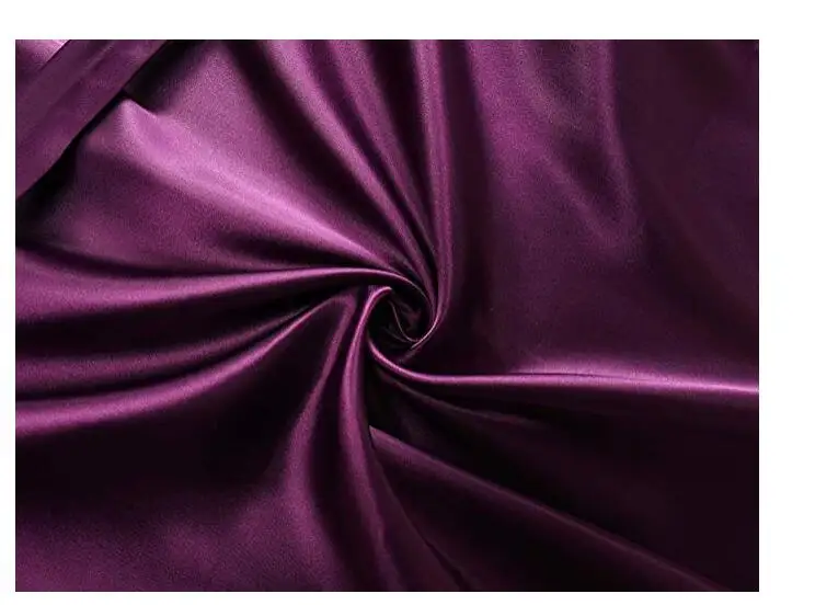 2019 Summer Purple Gown Satin Silk Robe Wedding Robe Bride Bridesmaid Dressing Women Robes Skirt Clothes Hot Word 1pc