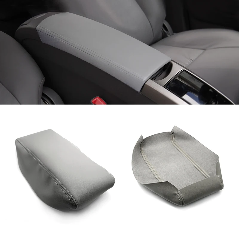 Gray Color For Toyota Prius 2004 2005 2006 2007 2008 Microfiber Leather Car Center Armrest Console Lid Box Cover Trim