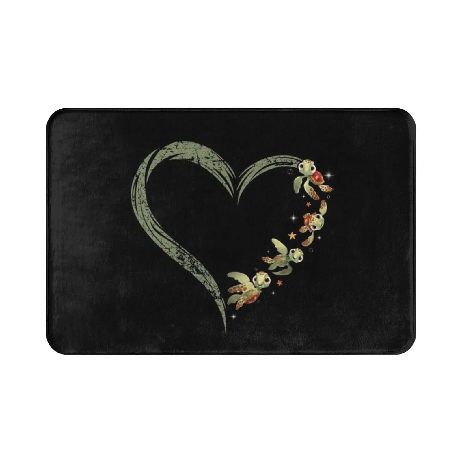 

Милые морские черепахи, рубашка в форме сердца на день рождения, черепаха для любителей океана, тематический ковер, коврик, мягкая забавная подушка