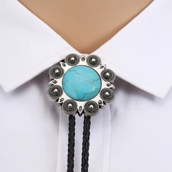 Accessori in metallo collare di cuoio fatti a mano corda BOLO TIE per gli uomini