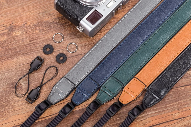 Originali Fatti A Mano Coreano Stile Semplice del Cuoio Genuino Tracolla della Fotocamera DSLR Neck Strap per Canon Nikon Sony Fuji Olympus