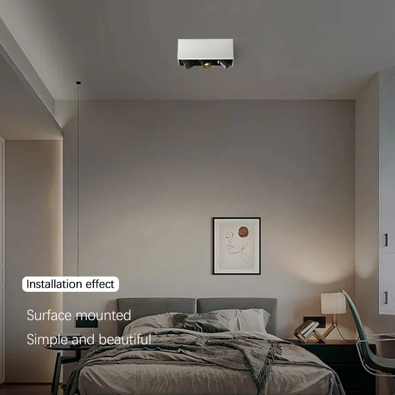 Surface mounted  LED7/12W LvingCeiling spotlight 3000K-6500K Dimmable Fixture Control  Lighting Google dimming Spotlight