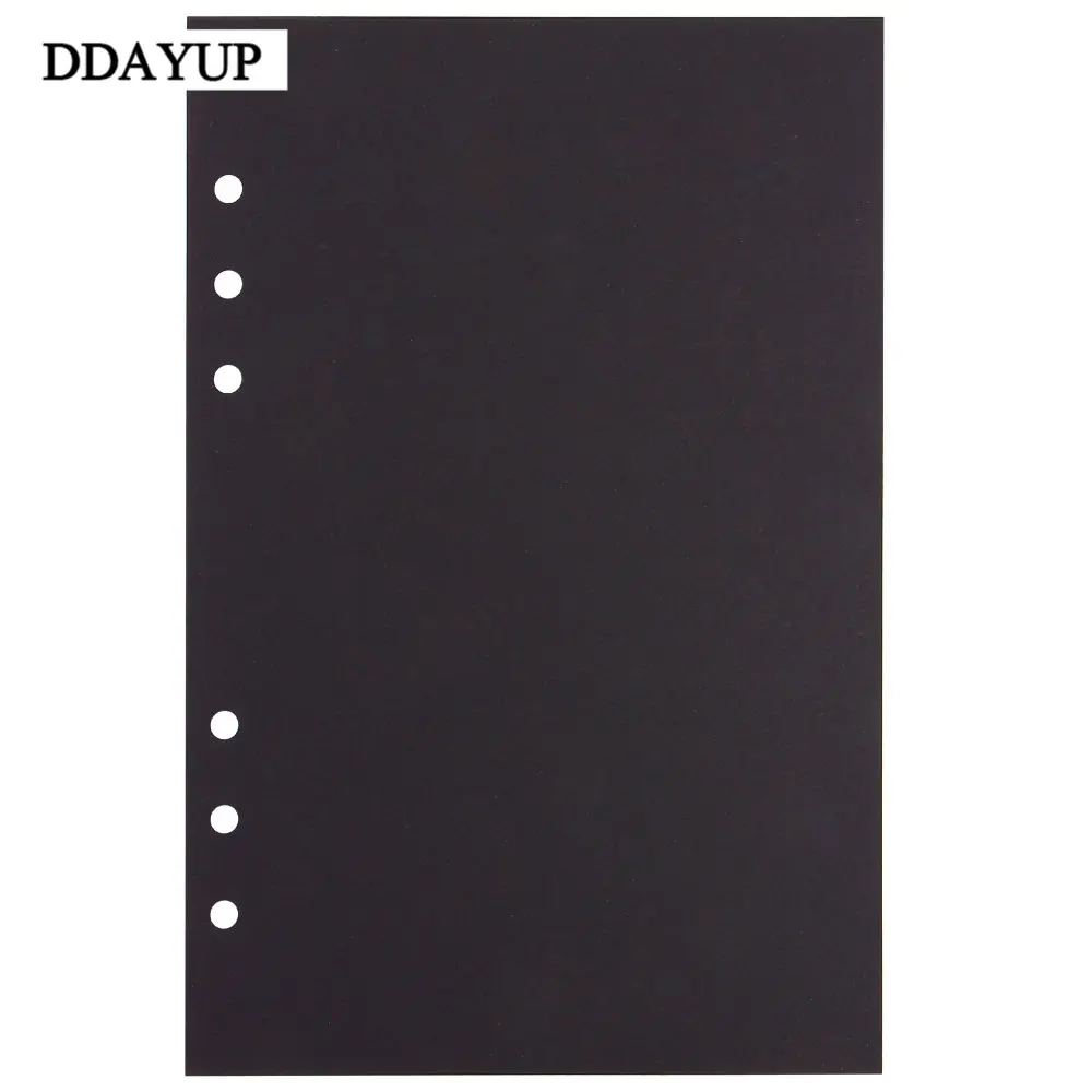 40 Sheets A5 A6 A7 Black Card Handmade Notebook Inside Pages Stationery Office School Supplies