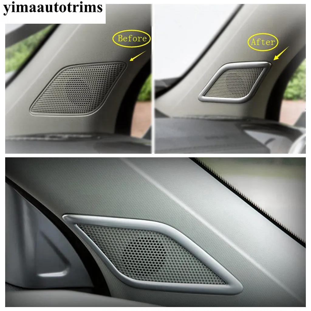 Head Lights / Window Lift Button Panel / Pillar A Speaker / Air AC Vent Cover Trim Matte Accessories For MG ZS EV 2018 - 2023