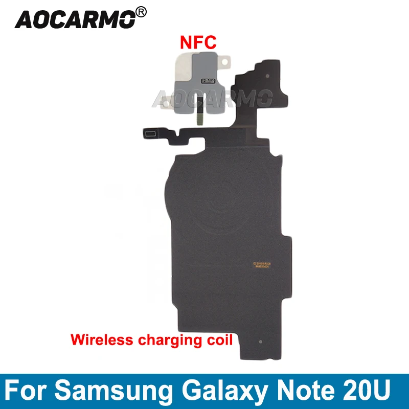 Aocarmo For Samsung Galaxy Note 20U 20 Ultra Charger Receiver MFC Wireless Charging Induction Coil NFC Module Flex Cable Repair