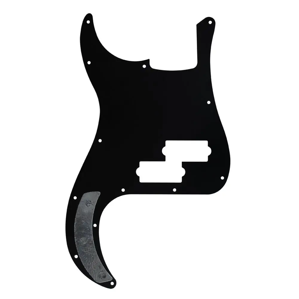 FLEOR Bass Pickguard Bass 4 Strings Guitar Scratch Plate 13 Holes for PB Bass Without Truss Rod Hole Style