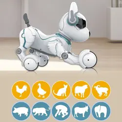 Smart Talking RC Robot Dog Walk & Dance Interactive Pet Puppy Robot Dog Remote Voice Control Intelligent Toy For Birthday Gifts