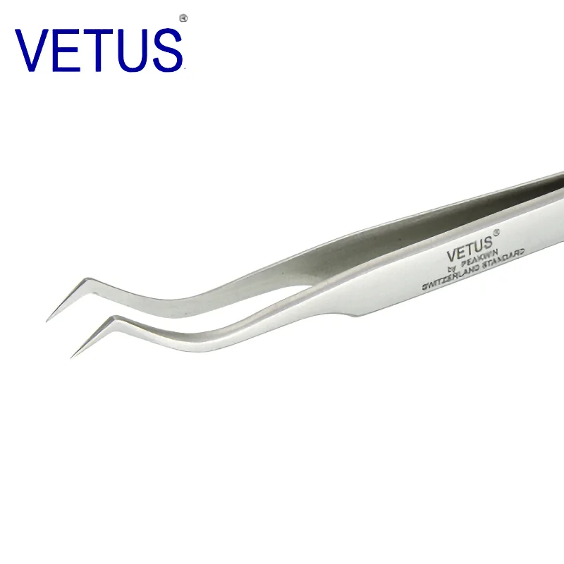 VETUS Original 26-SA Tweezers Hyperfine High Precision Non-magnetic Anti-acid Pincers Eyelashes Grafting Manicure ESD Forceps