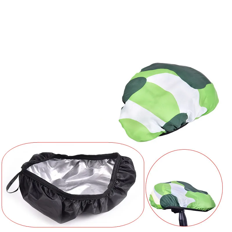 Black Bicycle Saddles Protective Coverings Waterproof Bike Seat Pack Front Tube Bag Saddle Pannier Rear Rain Cover