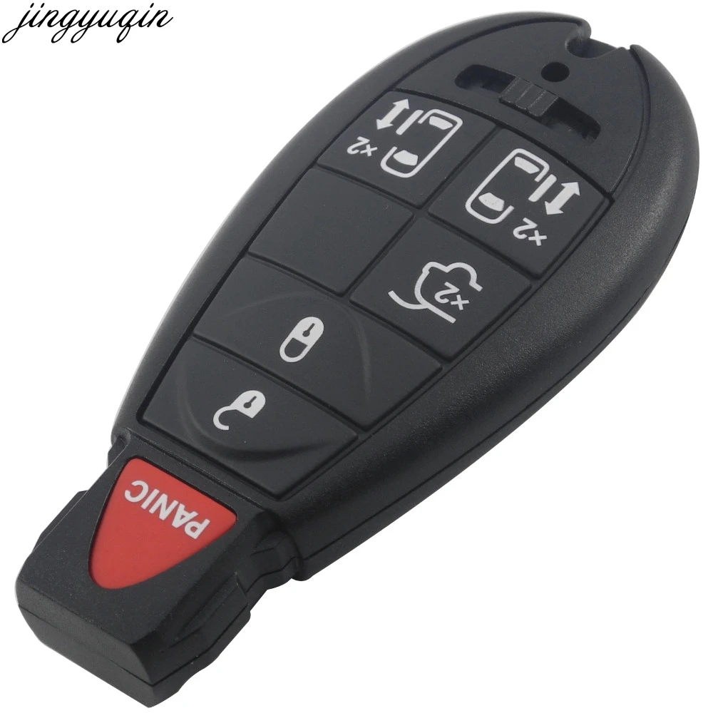 

Jingyuqin 6 Buttons Remote Key Complete Key Car Key Fob For Chrysler 300c Town Country For Jeep Dodge