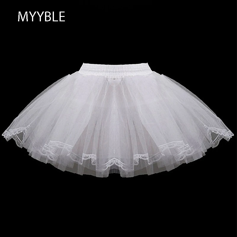 

Hoopless Short Petticoats for Children, 3 Layers, Flower Girl Dress, Crinoline for Wedding, Little Girls, Kids, Child Underskirt