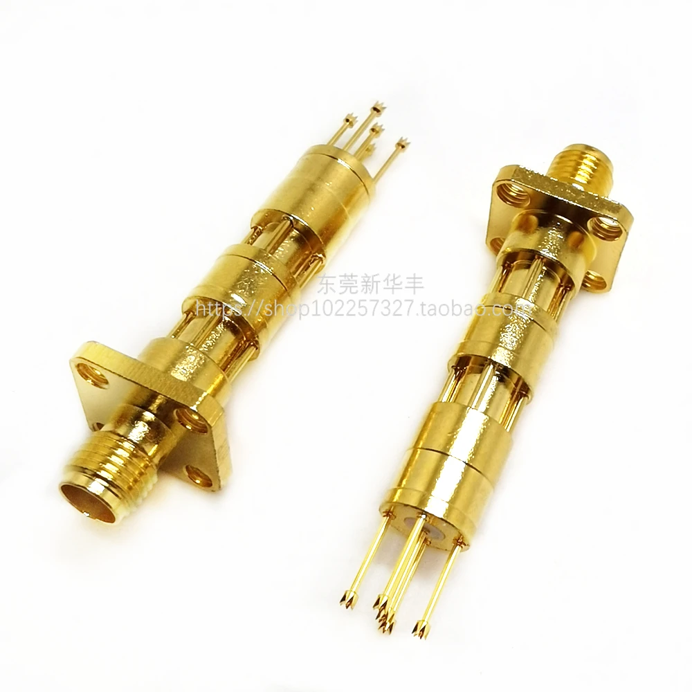 

6G High Frequency Probe 5-pin RF Head, Plum Blossom 5-pin High Frequency Test Head, Pitch 3mm, Stroke 9mm